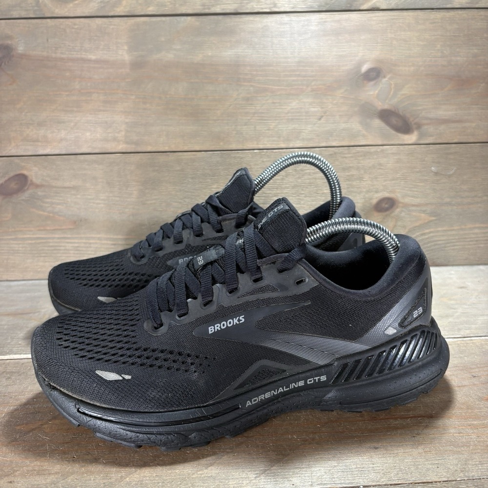 Brooks adrenaline GTS 23 womens size 7 wide shoes black athletic running sneaker